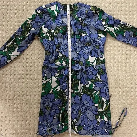 Floral Ruffle Wrap Mini Dress - Picture 3 of 8